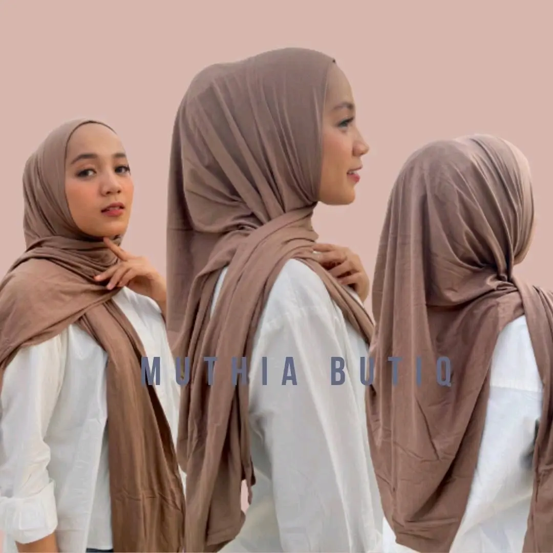 Pashmina Oval Instan Bahan Kaos Rayon Super Premium, Jahit Tepi, Pasmina Instan Turkey.
