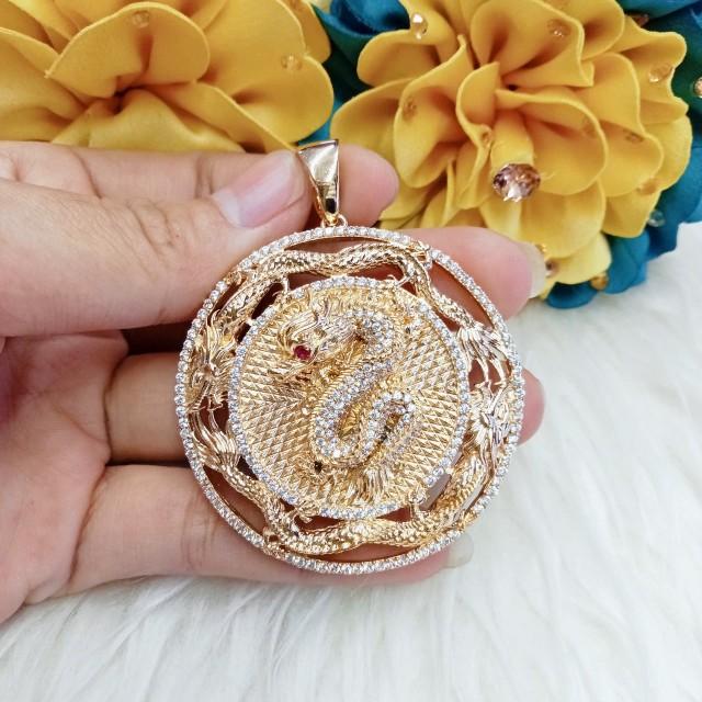 Product Introduction of Mặt Dây Chuyền Đồng Đỏ Màu Vàng Miền Tây 750 Mẫu Chạm Hình Rồng Charm Nam Phụ Kiện 13