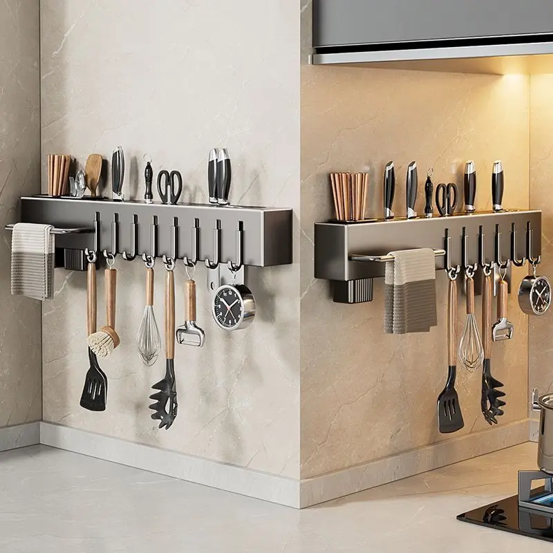 Giá Để Dao Làm Bếp, Treo Tường, Không Cần Đục Lỗ, Đa Năng, Để Đựng Đồ, Thích Hợp Cho Dao Và Đũa, Giá Để Đồ Tích Hợp, Cho Nhà Bếp 7