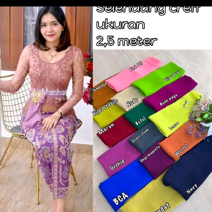 SELENDANG/ikat pinggang bahan nya sifon creff Hitam 6