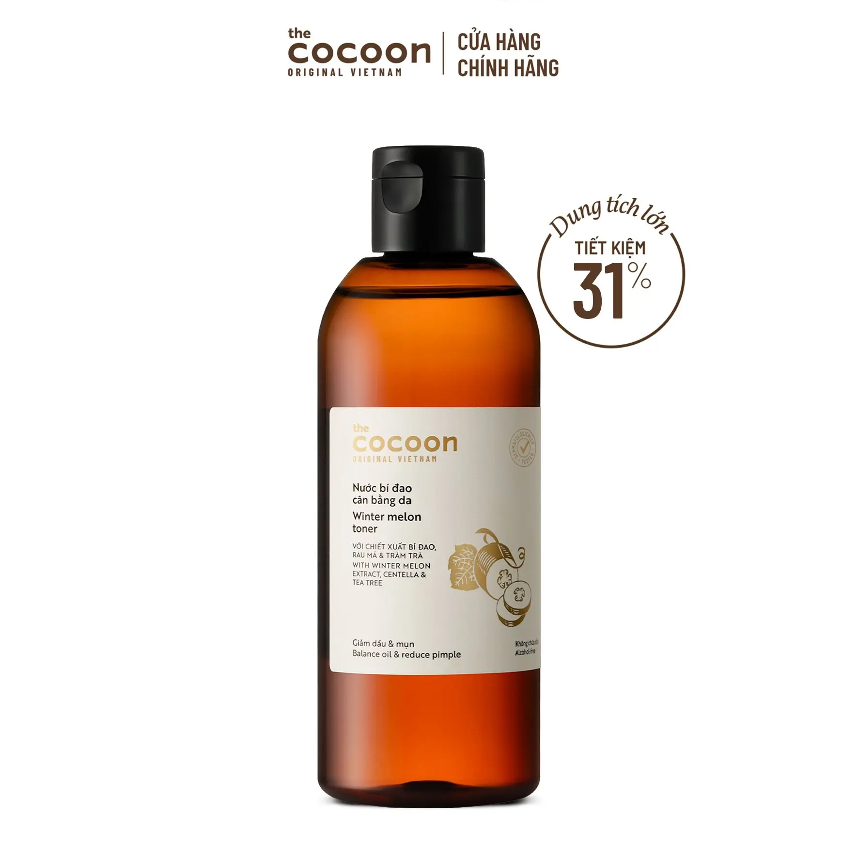 Ảnh đại diện Bigsize - Nước bí đao cân bằng da (toner / nước cân bằng) Cocoon giảm dầu và mụn 310ml