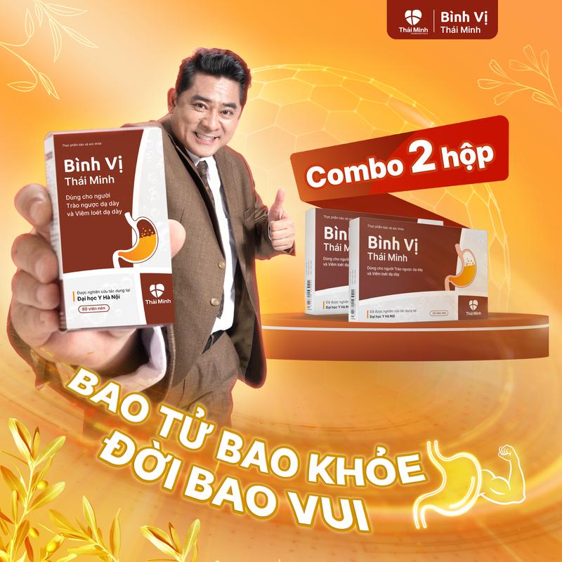 [Combo 2 hộp trải nghiệm] Bình Vị Thái Minh hộp 20 viên - Hỗ trợ người trào ngược và đau dạ dày - Miễn phí vận chuyển 0
