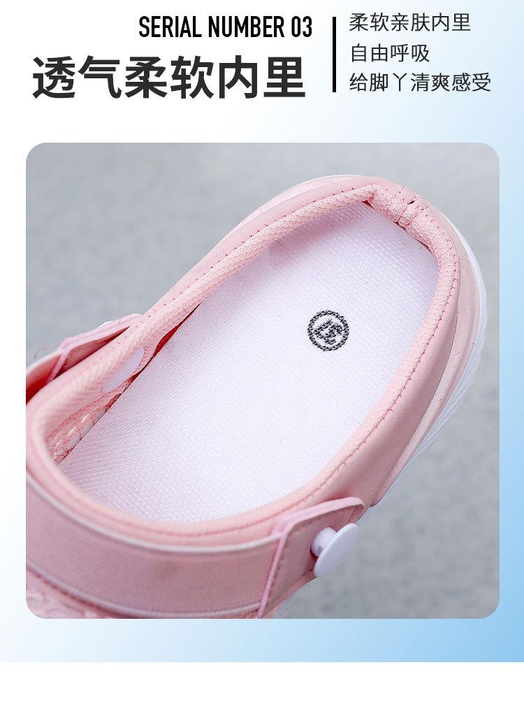 Product Introduction of 2025 Summer Women's Breathable Hollow-out Mesh Shoes Slip-on Lazy Semi Slipper Hole Shoes Fashion Casual Beach Women's Sandals 8