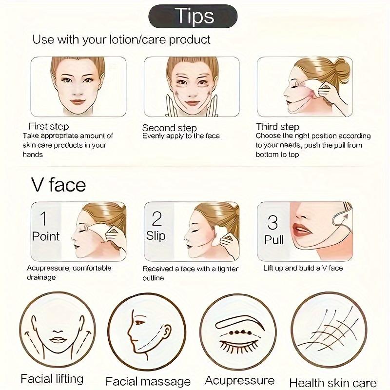 Product Introduction of Bộ Máy Massage Con Lăn Mặt Thạch Anh Hồng, 2 Cái, Dán Gua Sha Resin Hình Trái Tim Hai Đầu, Không Có Hương Vị, Máy Massage Mắt Và Mặt Bằng Tay, Không Cần Pin, Thích Hợp Để Mát Xa Mặt Và Mắt 4