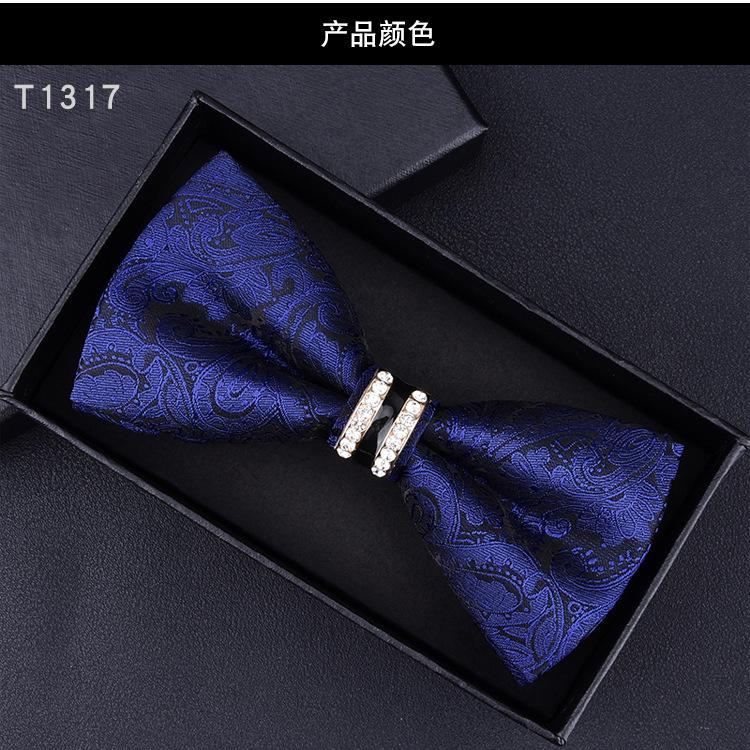 Product Introduction of 6*12cm Red Navy Blue Black Bow Ties Butterfly Banquet Polka Dot Floral Bowtie Accessories Double-layer Jacquard Business Gift Wedding for Men 16