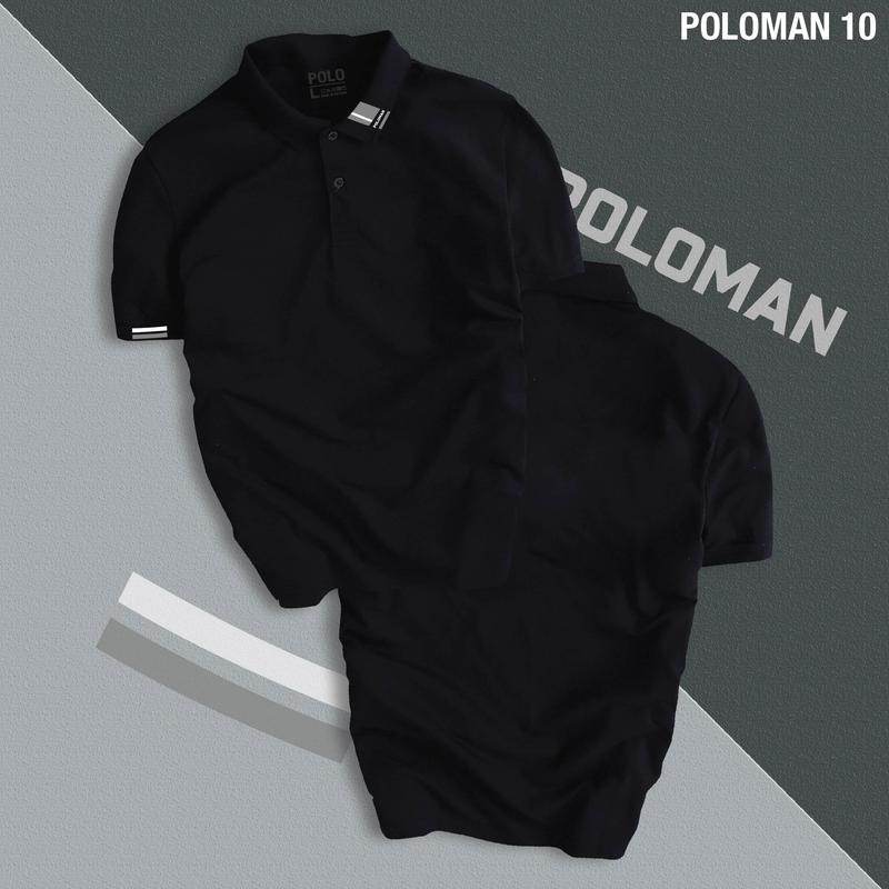 Áo phông POLOMAN 10 cổ bẻ BASIC CVC vải cá sấu sang trọng, lịch lãm, thoáng mát Menswear Có Cổ Ngắn Tay Cộc Tay Shirt Tay Ngắn Tay Ngắn thời trang công sở thường 4