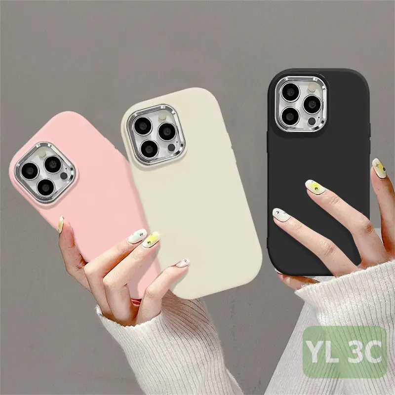 Casing Untuk Infinix Smart 9 8 7 Hot 50i 50 40i 30i 40 30 Pro 11 10 Play Note 30 4G 40 Pro Spark Go 2024 20 20C 10 10C SoftCase Pelapis Warna Polos Warna Permen Sederhana HP Silikon Metal Lens 1