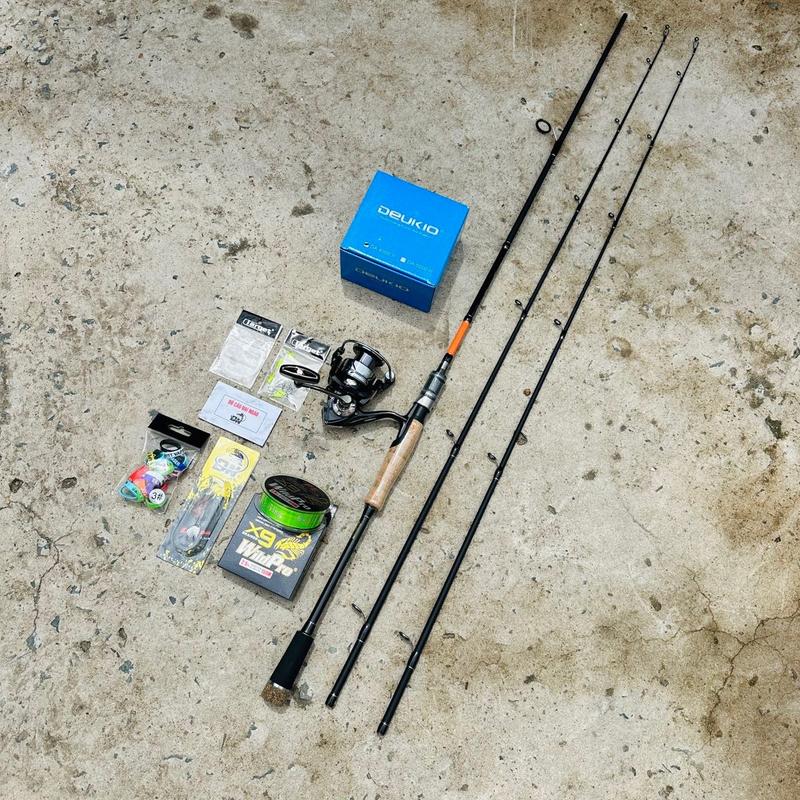 COMBO Cần CÂU CÁ LURE CẦN EAGLE SUPER MÁY DEUKIO DA 2 Đại Ngáo ( CHÍNH HÃNG ) Tặng khóa, Leader