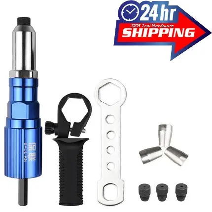 Power Drill Rivet Gun Adapter Blind Rivet Gun Adaptor Conversion Metal Head Nail Gun rivet Hardware Tool