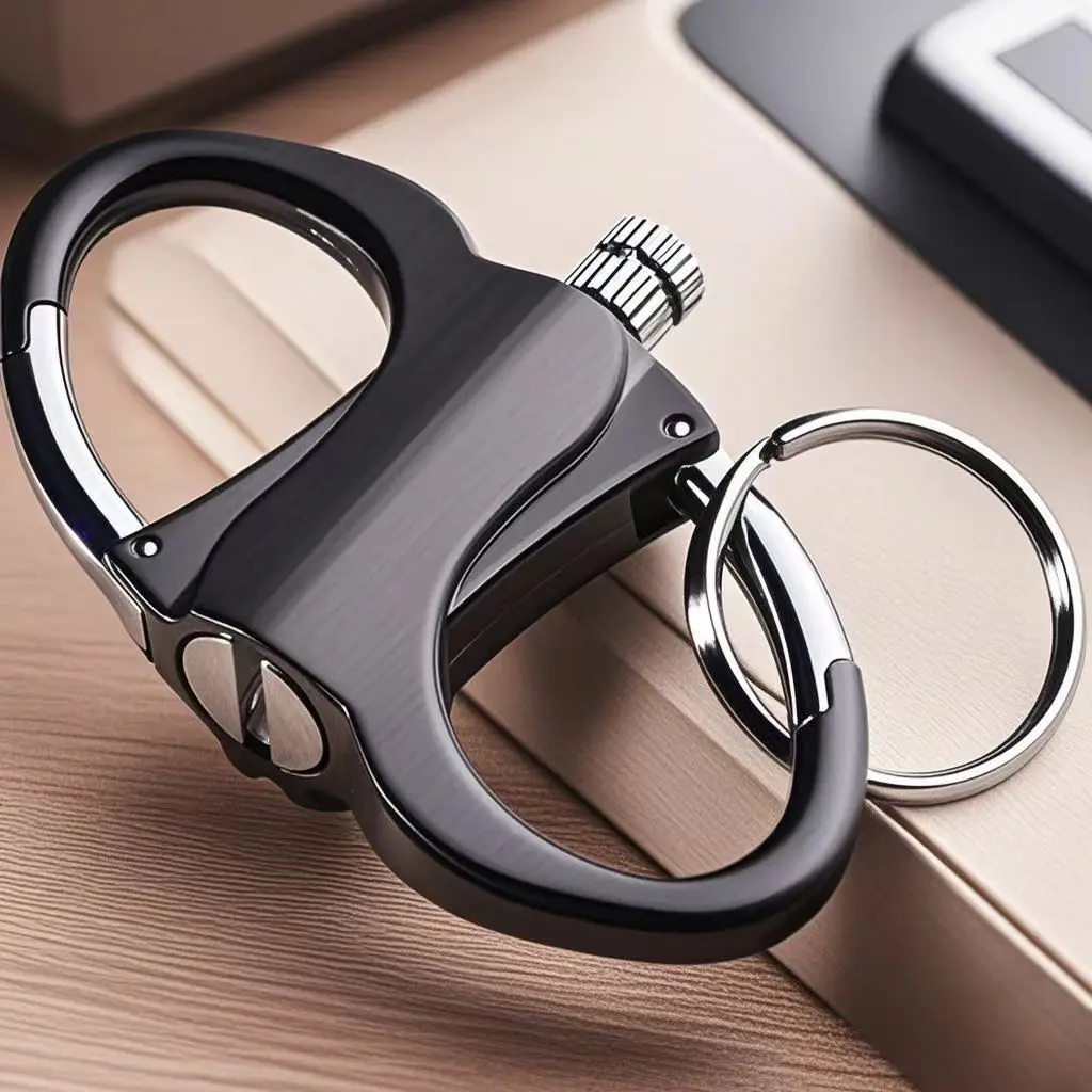 Creative pendant, multifunctional portable metal keychain, suitable for outdoor use.