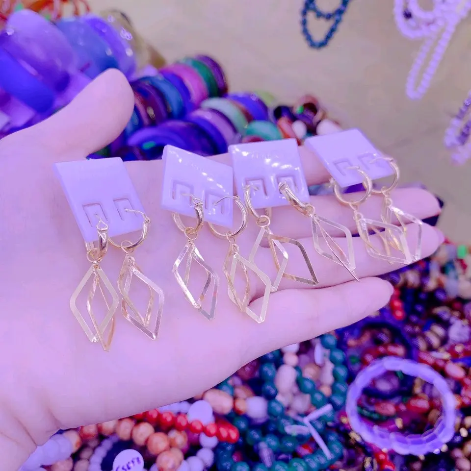 B238. hoa tai thoi vàng xinh Khuyên Tai Women Nữ