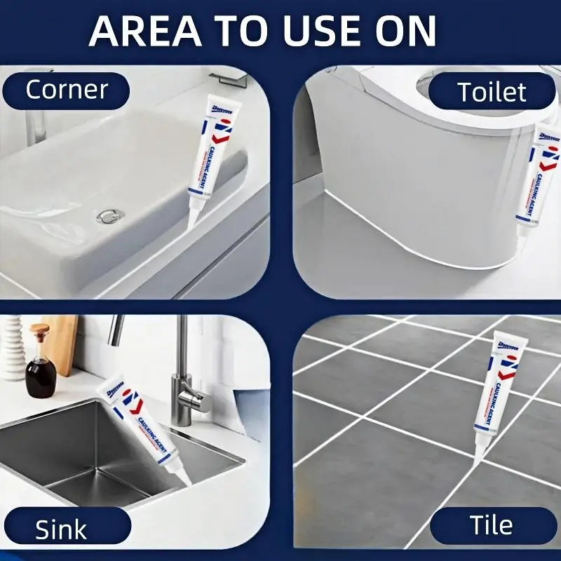 Waterproof Tile Filler, 1 Set Tile Sealant, Tile Repair Agent, Multifunctional Tile Glue, Tile Maintenance Tool for Bathroom & Living Room 8