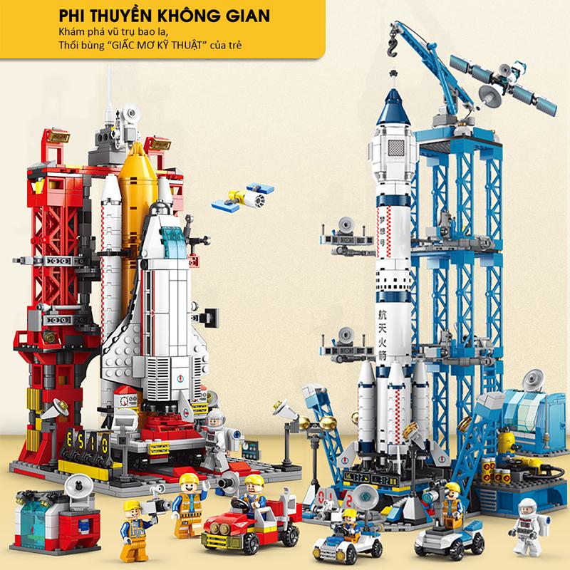 Đồ chơi lắp ghép Tàu vũ trụ - Phi thuyền khám phá không gian - Mô hình lắp ghép 3D Tàu vũ trụ - Size lớn - Món quà tuyệt vời cho Bé trai yêu thích khoa học Bộ Lắp Ráp Tháo Lắp