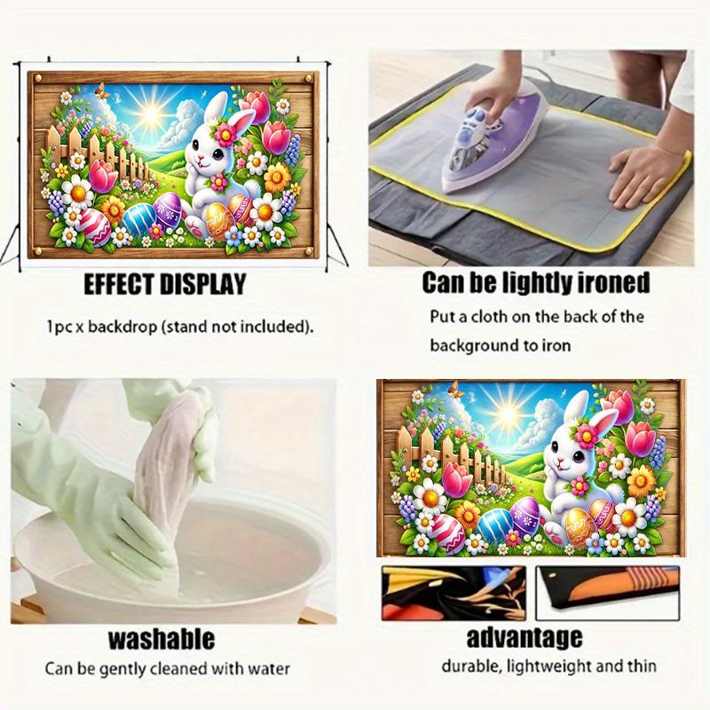 Biểu Ngữ Phục Sinh Vườn Mùa Xuân, Chất Liệu Polyester 70g / m², Phông Nền Gian Hàng Ảnh Sống Động, Đồ Trang Trí Tiệc Trong Nhà / Ngoài Trời Bền, Dễ Phối Đồ Cho Sinh Nhật, Tailgating, St. Đồ trang trí theo mùa, Patrick's, Valentine's, Tốt Nghiệp 7