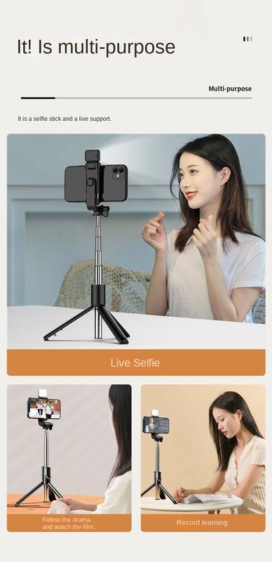 Product Introduction of Bluetooth Film Stick Integrated Floor Tripod Mobile Live Streaming Lengthened Portable Remote Control Photography Bracket Universal 4
