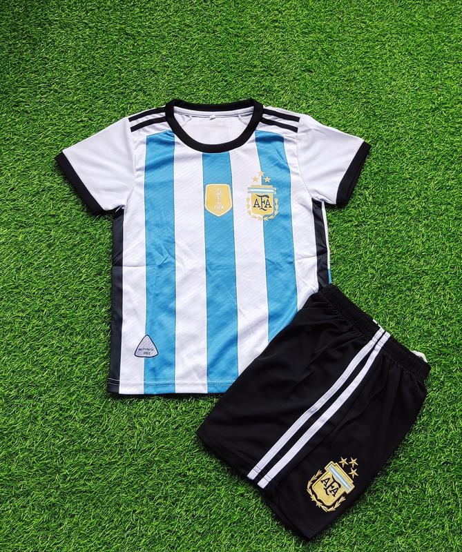 Set quần áo bóng đá trẻ em Đội Tuyển Agentina - chất vải mè Thái Cao Cấp - In tên số theo yêu cầu Sport Nam Kids Đồng Tập Thể Dục