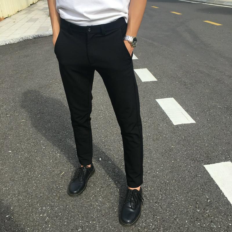 Product Introduction of Quần Âu nam màu đen HANBOACOCK chất vải dày dặn co giãn cao cấp, Quần tây nam dáng Hàn Quốc Menswear Cotton Pants 40