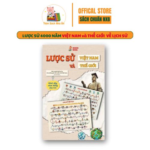 Sách - LƯỢC SỬ 4000 NĂM VIỆT NAM và THẾ GIỚI CHO CÁC CON HIỂU VỀ LỊCH SỬ ( 2 tờ to  )
