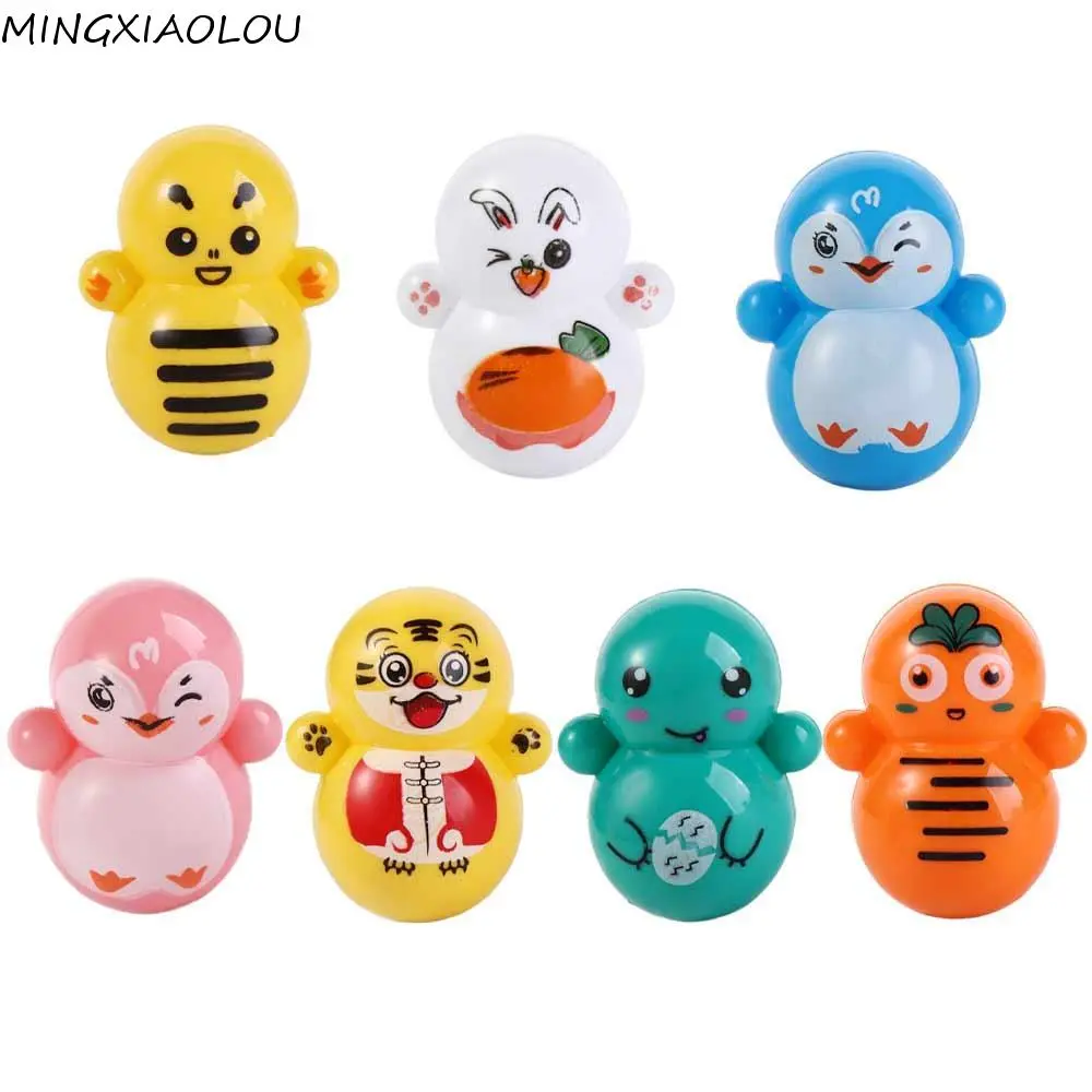 Tumbler Mini, MINGXIAOLOU, Untuk Kanak-kanak, Mainan Desktop Kartun, Jenaka Penguin Muka Bodoh, Mainan Pendidikan, Penyahmampatan Desktop, Hiasan Krismas, Tumbler Penguin, Tumbler Manusia Salji