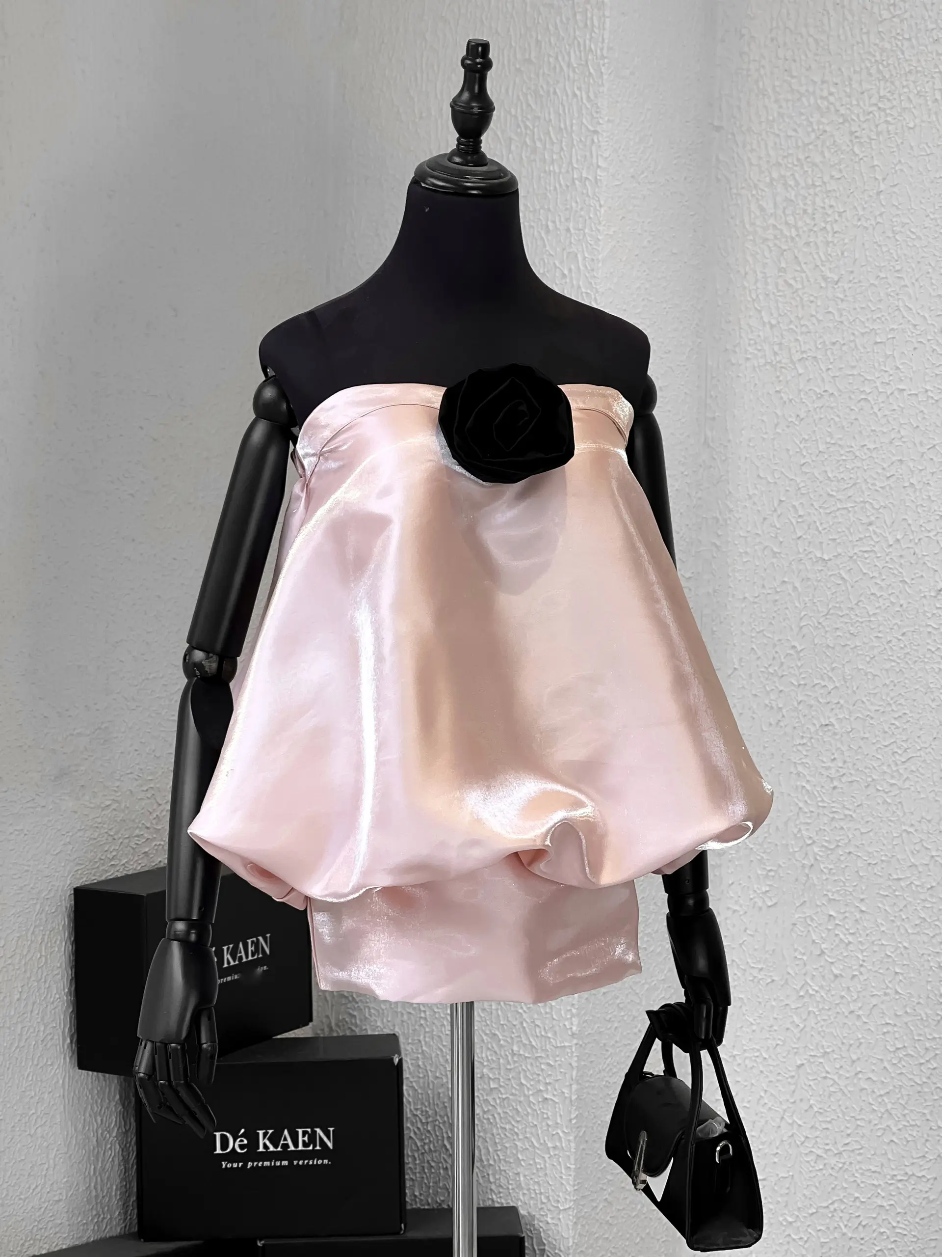 [ DÉ KAEN GOUT THIẾT KẾ ] ĐẦM BÍ BỒNG CÚP NGỰC PHỐI HOA  - ELIS DRESS