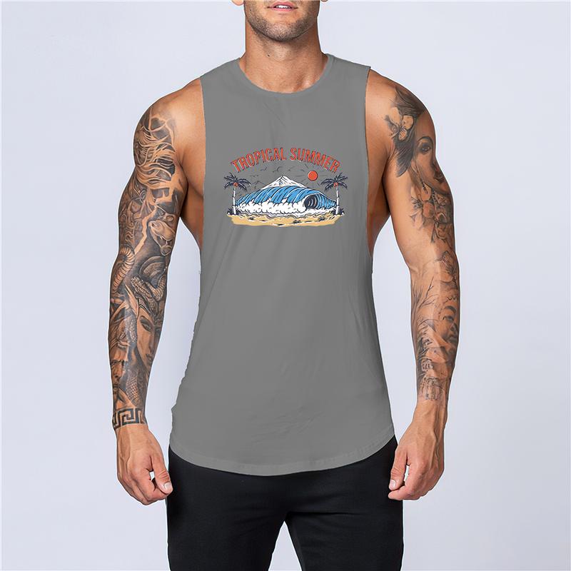 Product Introduction of Fashion Leisure Clothing Men Outdoor Y2k Print Tank Top Breathable Basketball Sleeveless Shirt Gym Sport Summer Quick Dry Fnaf 7