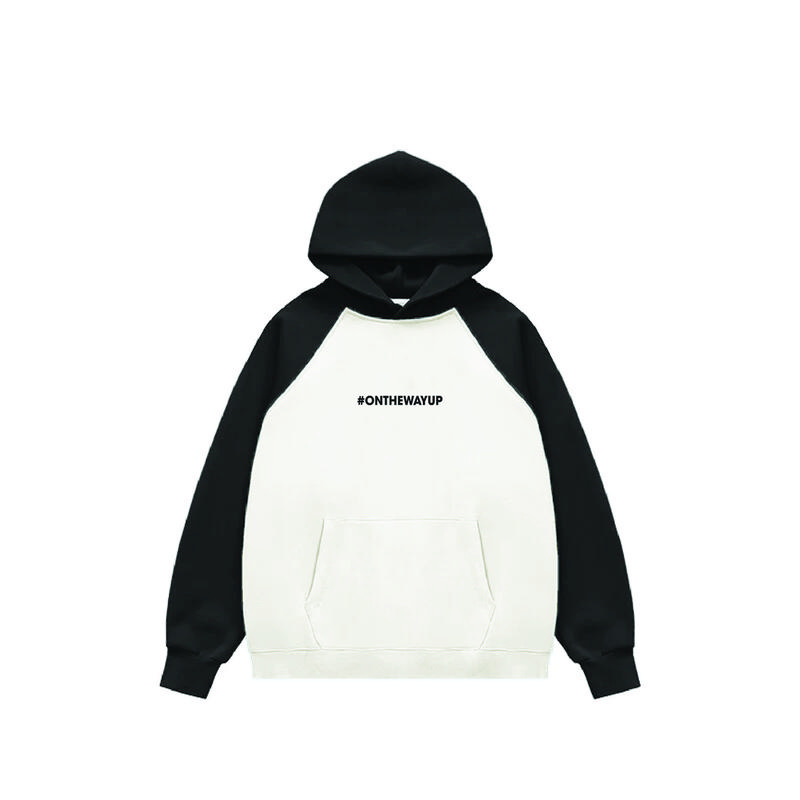 Hoodie Raglan #Hashtag Nam Nữ ONTHEWAYUP Local Brand Áo Tay Dài Menswear Dài Tay Beige To & cao hoodie nam zip
