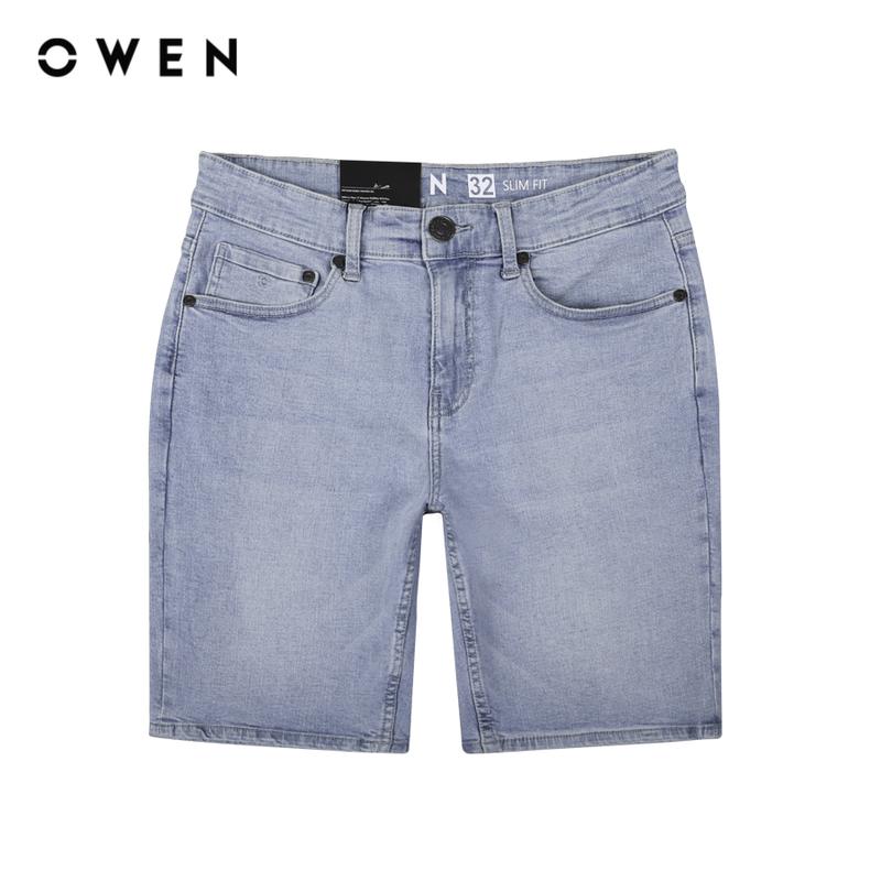 OWEN - Quần short Nam Có Túi Slim Fit - SJ231822 Màu Xanh - Chất liệu 98% cotton- 2% spandex
