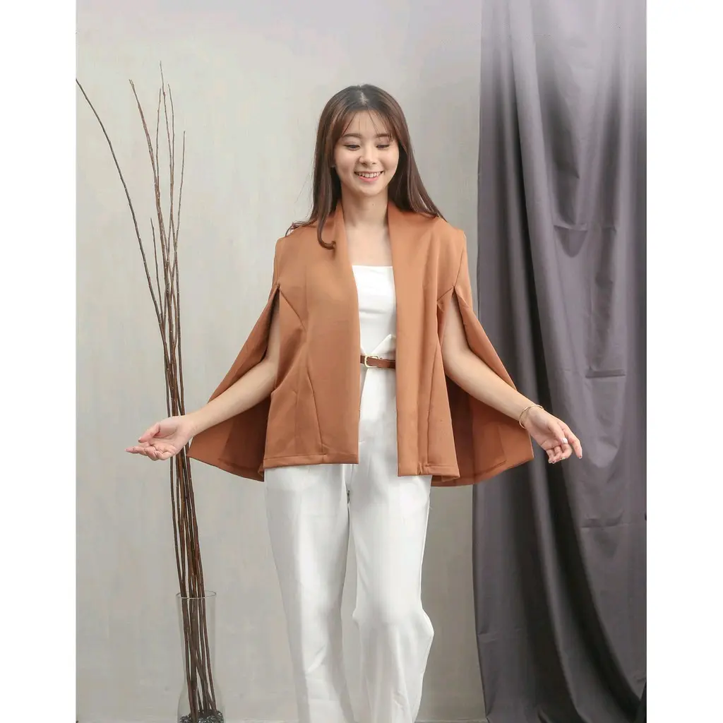 Blazer Cape Wanita best Outer korean plain Formal Nyaman