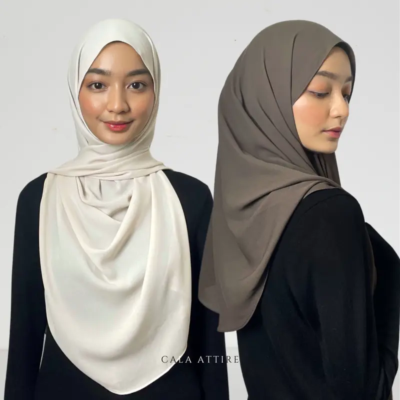 Sofia Bawal Shawl - Cala Attire | Pashmina oval hijab ala malaysia tudung kerudung jilbab syari malay instan curve epscarf crepe wanita musliminner 0