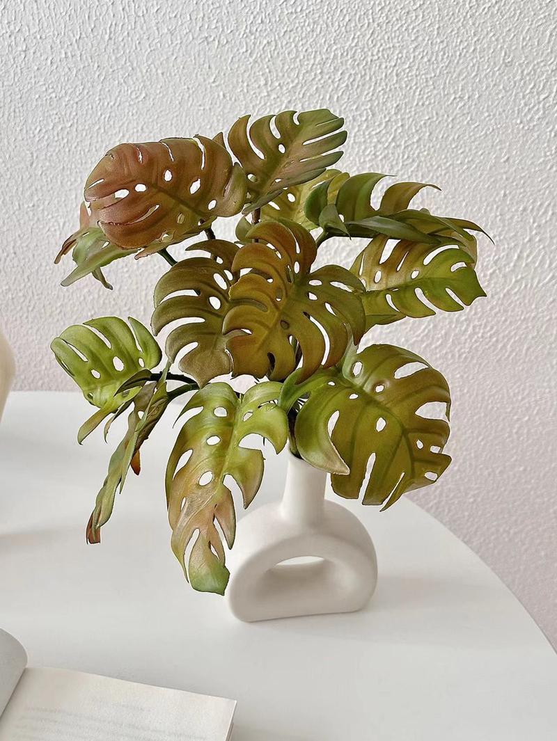 Product Introduction of Artificial Monstera Green Leaves Plant Nordic Home Decoration Advanced Sense 6