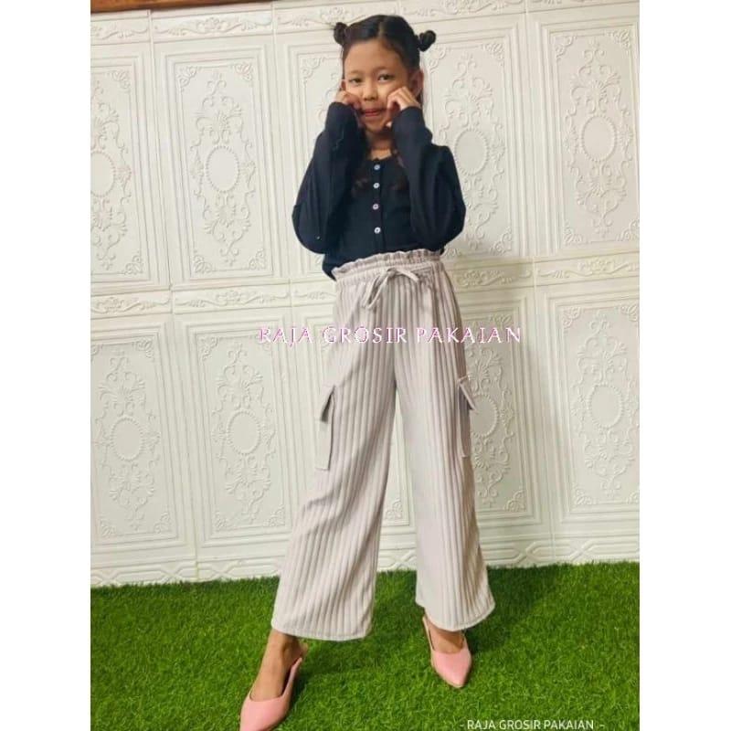 Celana Kulot Kargo Hornet Knit Anak 3