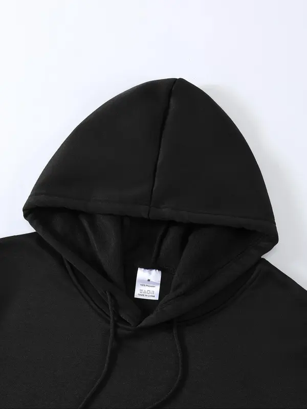 Men's Letter Print Hooded Sweatshirt & Drawstring Waist Sweatpants Two-piece Set, Casual Long Sleeve Hoodie & Pocket Jogger Pants for Fall & Winter, Men's Clothes for Daily Wear 4
