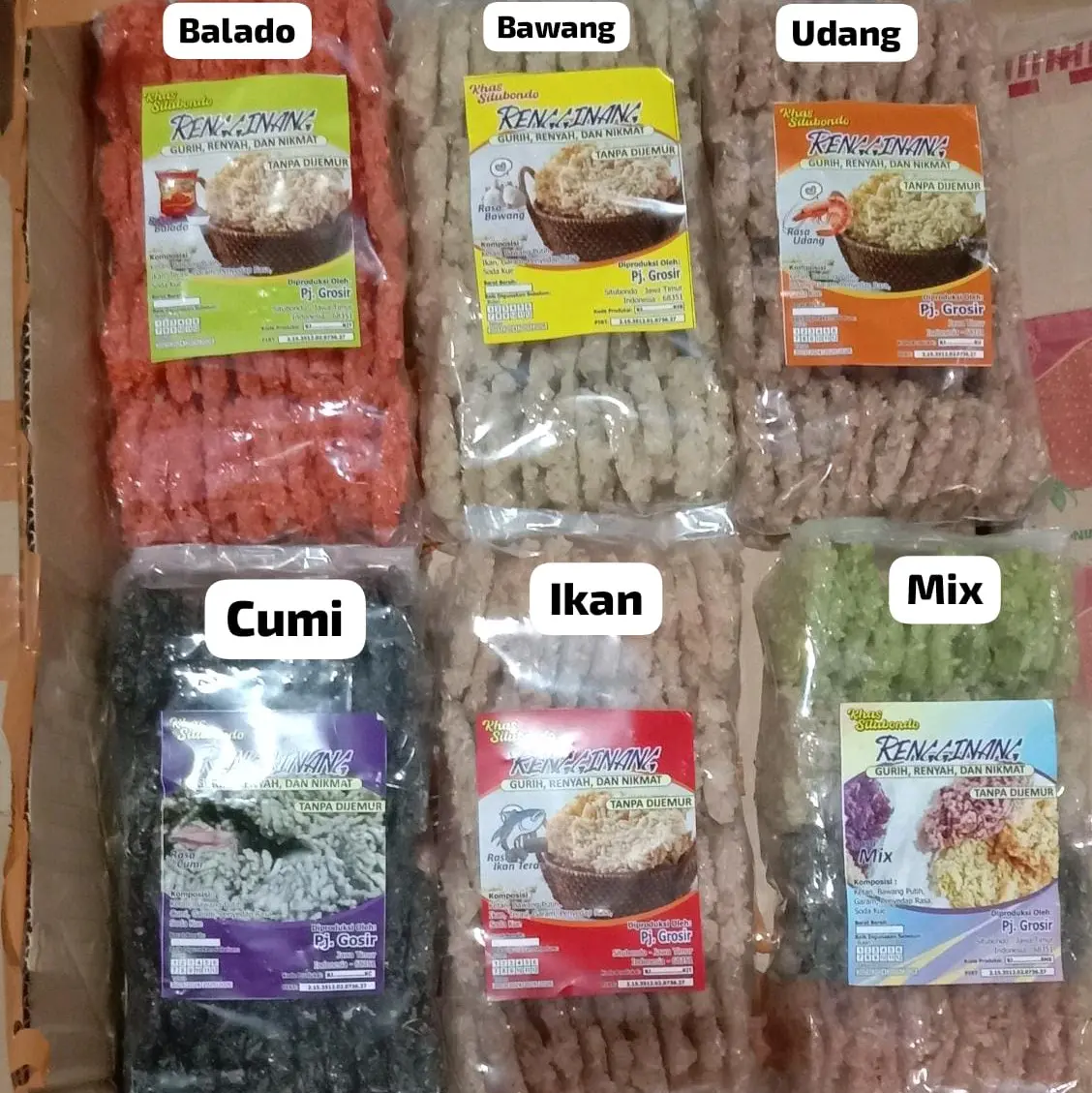 Rengginang Situbondo 450gr (isi 36pc )- Camilan Goreng Renyah Tanpa Jemur - Food