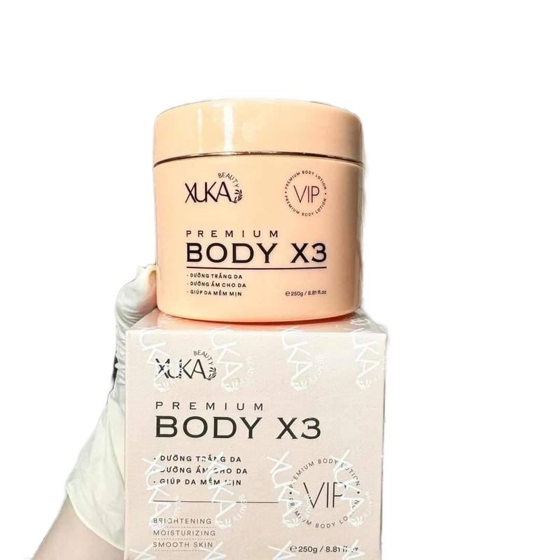 Các dòng kem body: Kem Body X3 Xuka, x5 xuka- Làm Trắng Da Kháng Nước, body A, body lục tảo soo yuong, body diệp lục Mq skin, body thu thuỷ