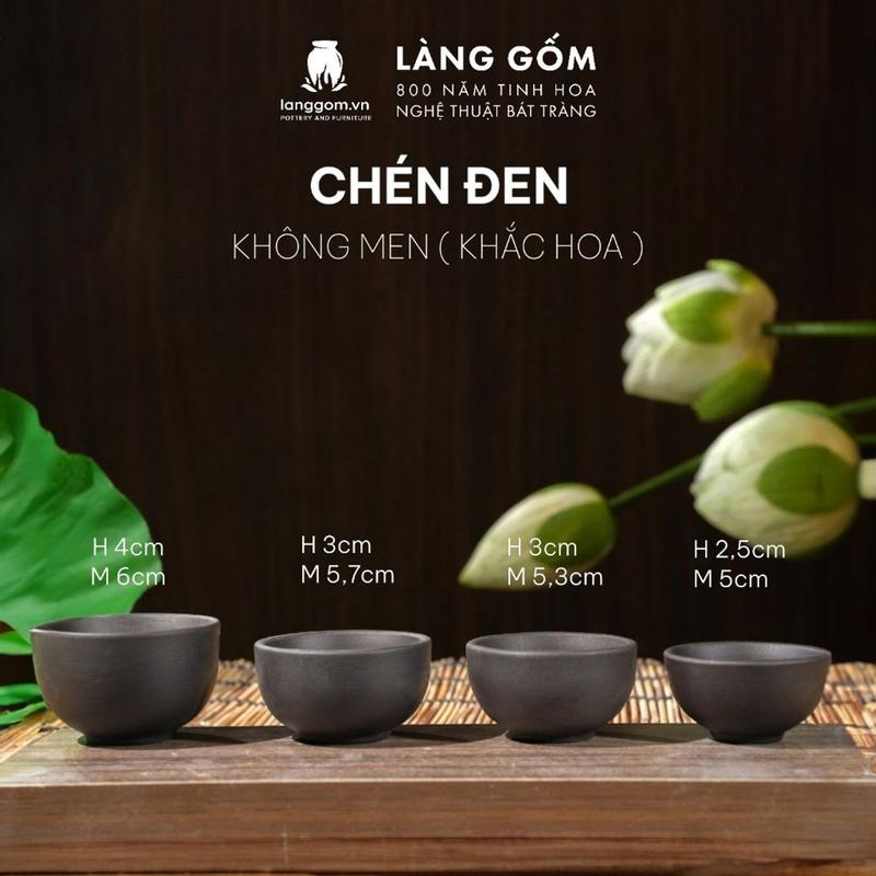 Chén uống trà đất nung tử sa kiểu gốc cây ( chén lẻ ) - Gốm sứ Bát Tràng cao cấp - LÀNG GỐM 4