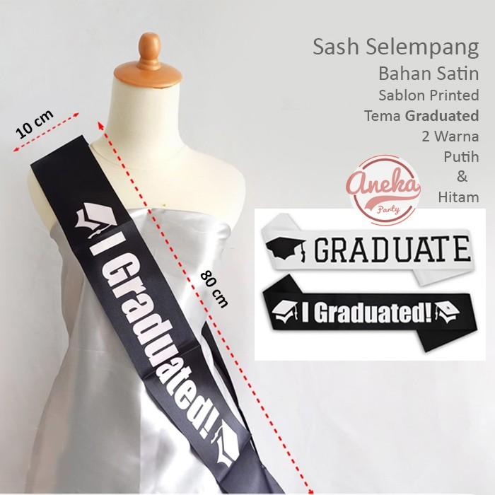 Selempang wisuda Graduated / Selempang Satin wisuda / Sash samir 0