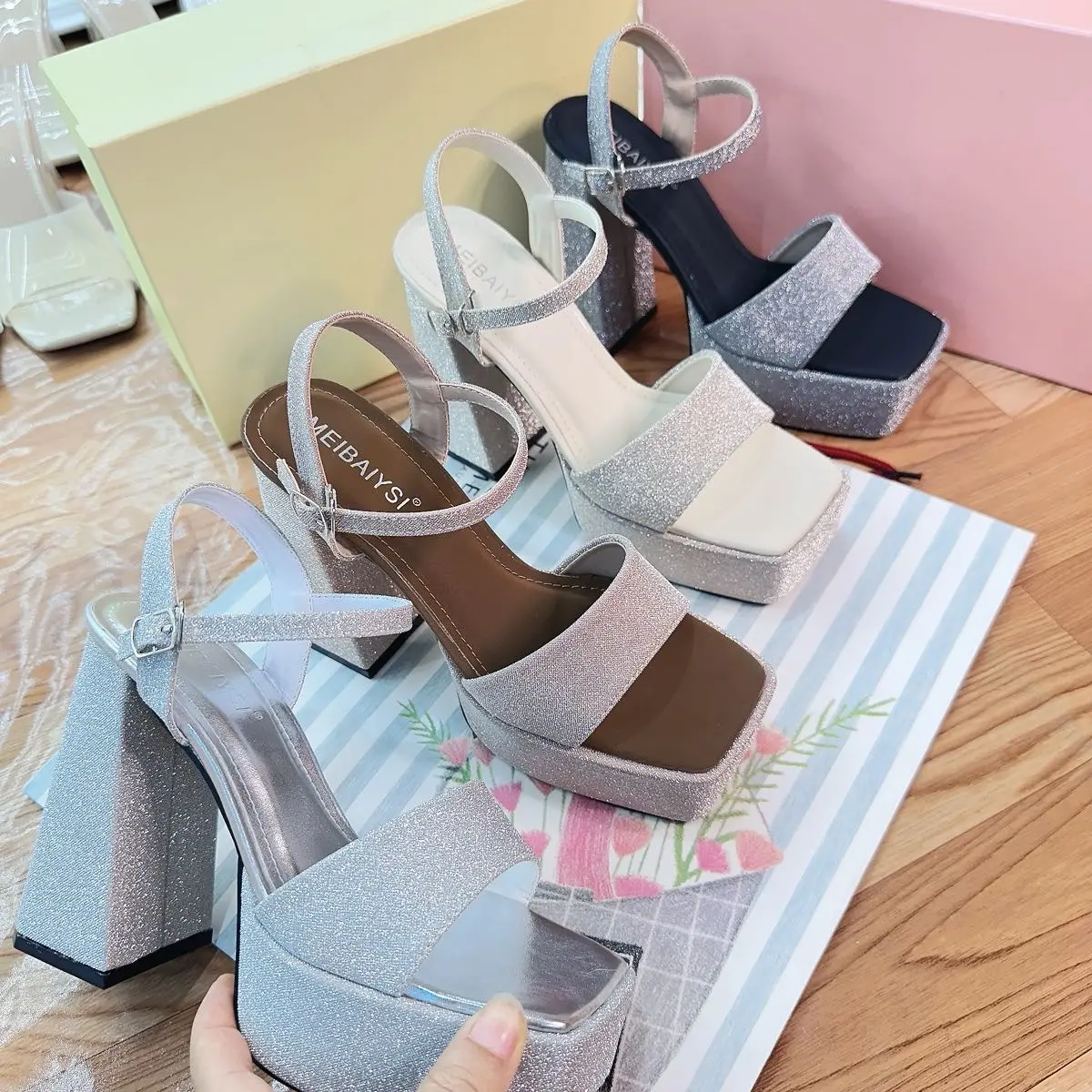 Dép Sandan Đúp 12p Quai Kim Tuyến Si Sáp Cao Cấp Phong Cách Sang Chảnh Nữ Sandal Shoes DéP Nhung GiàY giày  cao Cao Su