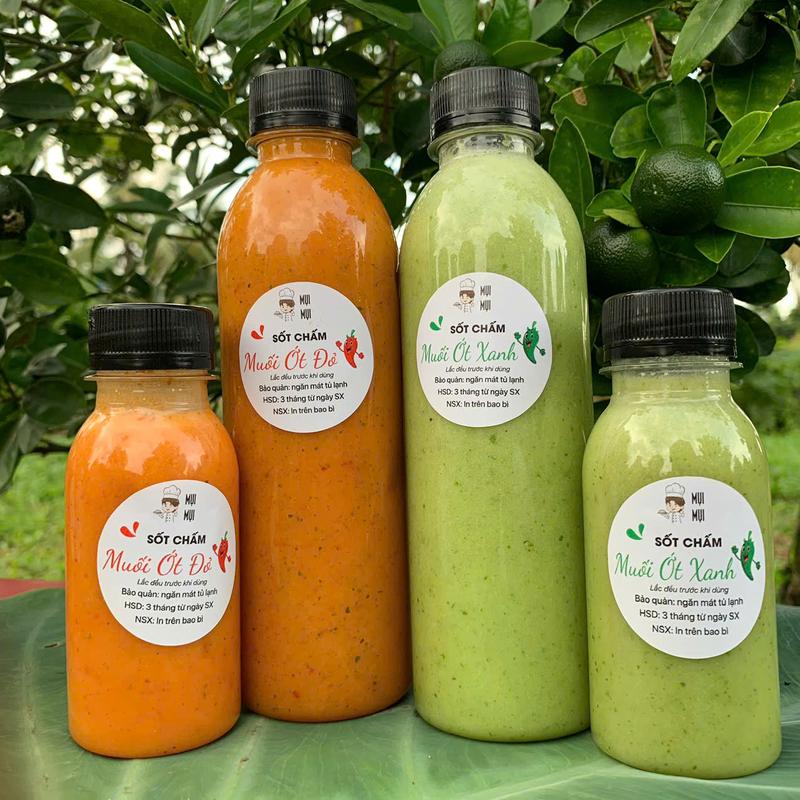 2 chai lớn tặng 2 chai nhỏ - sốt chấm hải sản, đồ nướng - Nước Sốt Gia Vị Chua  - Gia Vị Cay vn hủ xốt nấu ăn