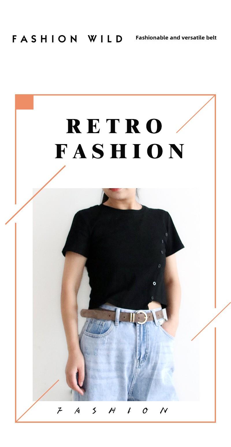 Product Introduction of Women's Belt Four Seasons Korean Style New Simple All-Match Alloy Pin Buckle Belt Clothing Matching Jeans Strap 7