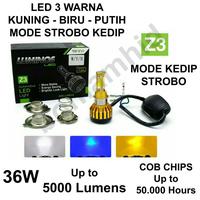 Gambar Lampu Motor LED KSR PRO 110 LUXIMOS Z3 3warna Kuning Biru Putih dari bohlamhid Kota Tangerang 1 Tokopedia