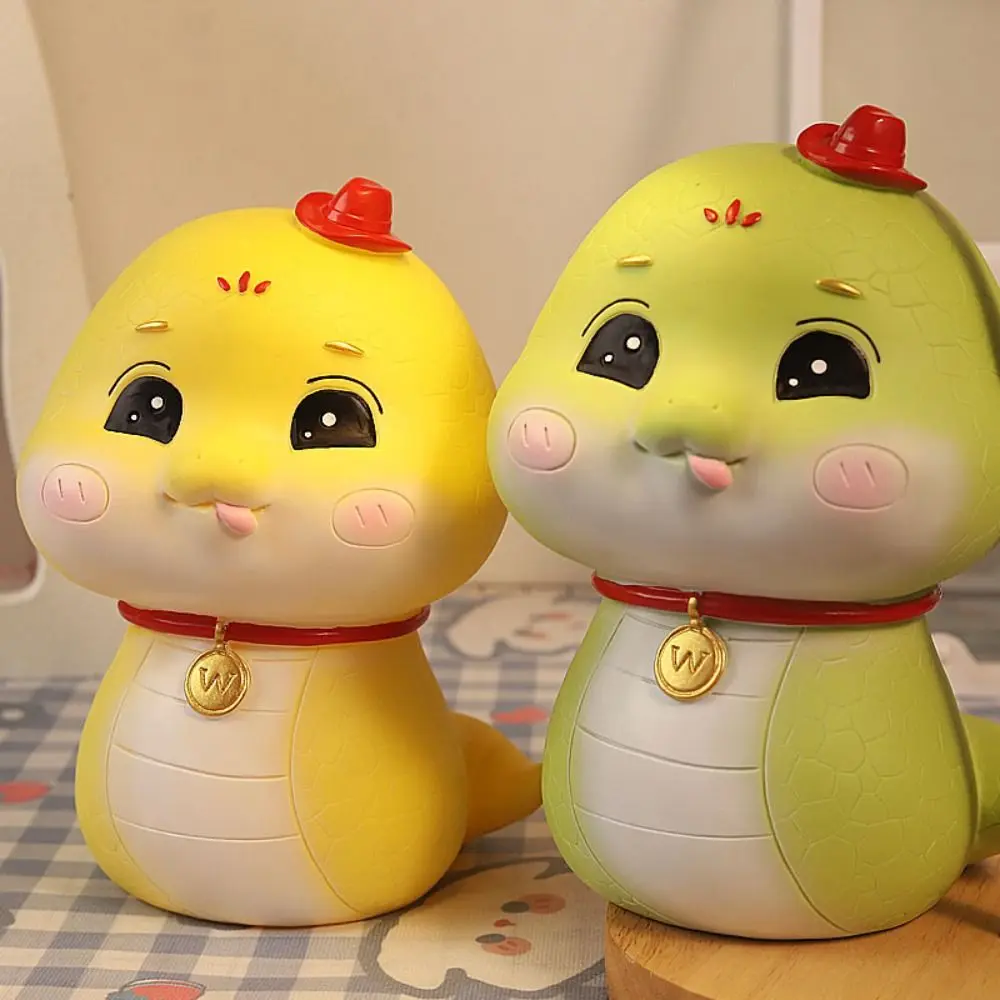 Con Rắn Con Heo Đất, Màu Xanh Lá Cây Và Màu Vàng, Thiết Kế Hoạt Hình, Dung Tích Lớn, Hộp Tiết Kiệm Tiền, Lọ Tiền Rắn, Trang Trí Nhà Cửa, Chất Lượng Cao
