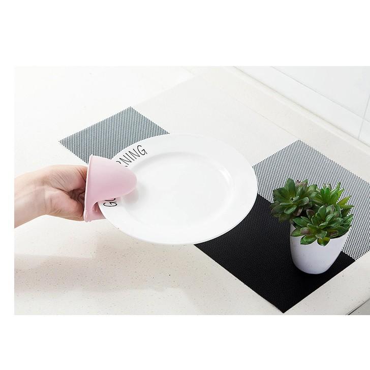 【Hwang】Set 2 miếng nhấc nồi  - Lót tay nhấc nồi cao silicon cách nhiệt chịu nóng nhiều màu 5