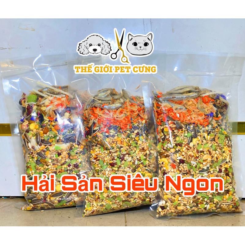 Thức Ăn Hải Sản Tôm Cá Khô Hamster 330gr Yến Mạch Bọú Chuột Giàu Protein Canxi Dinh Dưỡng Cho Hamster