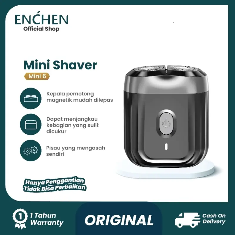 [Bisa COD] Enchen Mini 6 Shaver Alat Cukur Jenggot Kumis Elektrik Portable Waterproof
