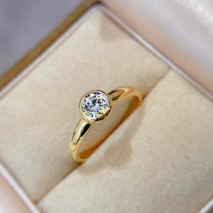 Nhẫn Moissanite, Dành Cho Phụ Nữ, Giá Cả Phải Chăng Và Sang Trọng, Thiết Kế Đơn Giản, 1 Carat Bong Bóng, Dát Tám Trái Tim Và Tám Mũi Tên, Nhỏ Và Dễ Phối Đồ Nhẫn Kim Cương Tròn, Thích Hợp Cho Phụ Nữ