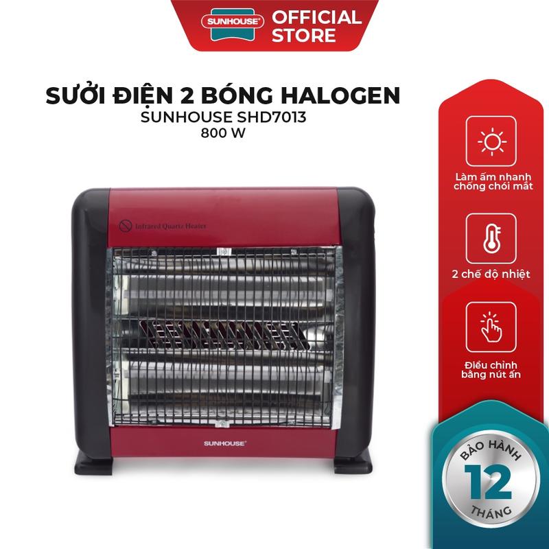 Đèn sưởi 2 bóng Sunhouse SHD7013 - Tốc độ làm ấm nhanh, tỏa nhiệt đều - Bảo hành chính hãng 12 tháng Sưởi Ấm Máy Sưởi