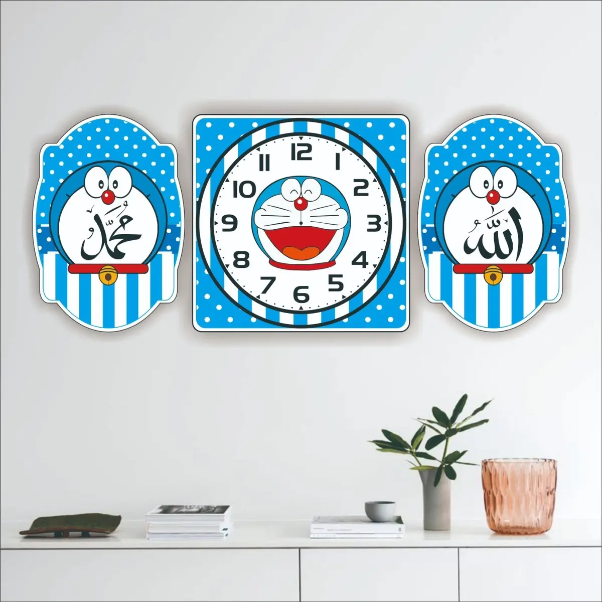Jam Dinding 1 Paket “karakter persegi”