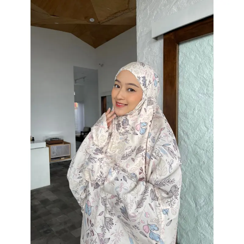 KIMYA ID Mukena Terusan Irish Bahan Rayon Viscose Plus Tas Traveling Bag  Muslim Panjang Katun Motif Dewasa Mukenah Cantik 6