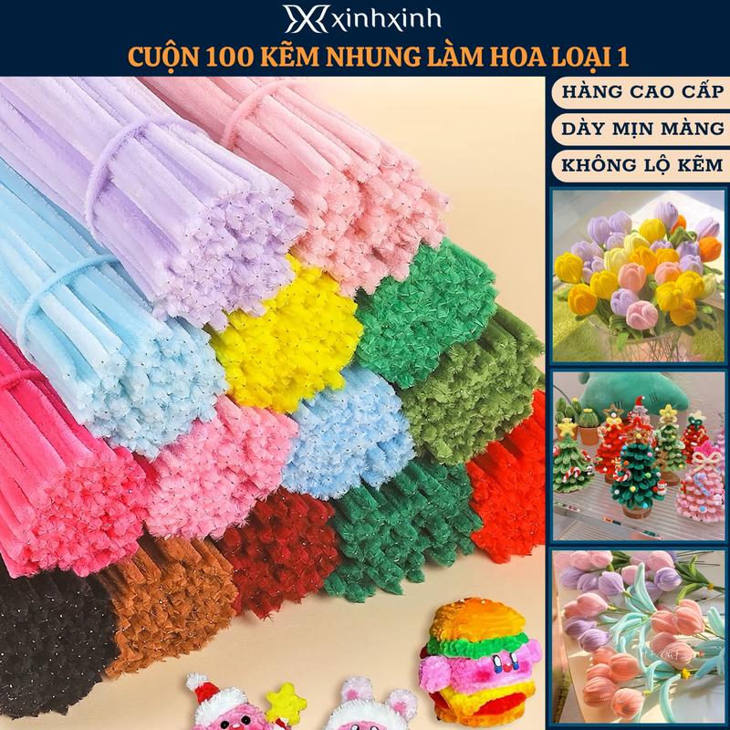 Cuộn 100 Kẽm Nhung 6mm Handmade Loại 1 Diy