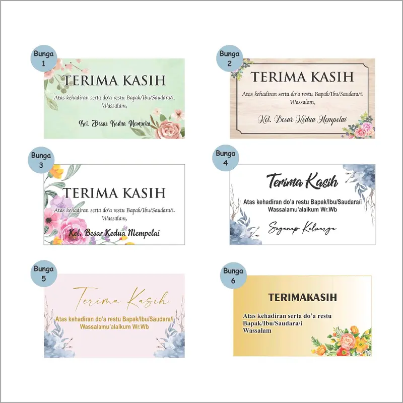 KARTU UCAPAN TERIMAKASIH TANPA NAMA 1